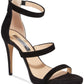 INC International Concepts Women's Sadiee Leather Open Toe Suede Shoes Black Size 8.5 M