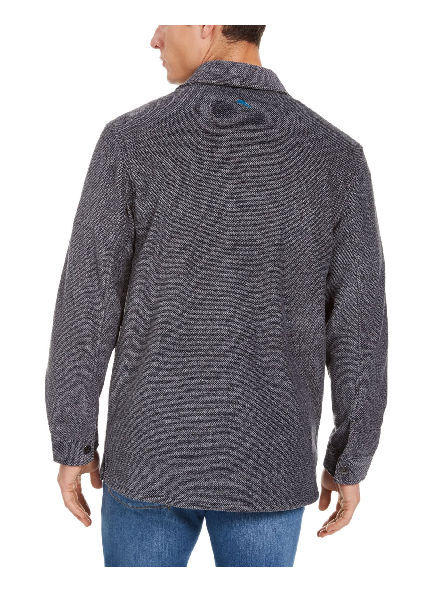 Tommy Bahama Men's Weekend Hideaway Shirt Jacket Black Gray Size XXXL
