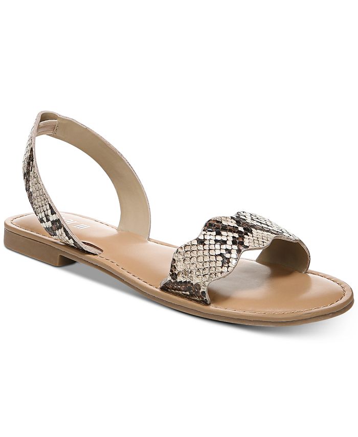 Bar III Women's Leena Flat Sandals Brown Size 7.5 M