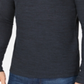 Alfani Men's Textured Space Dyed Stretch Henley Green Size L