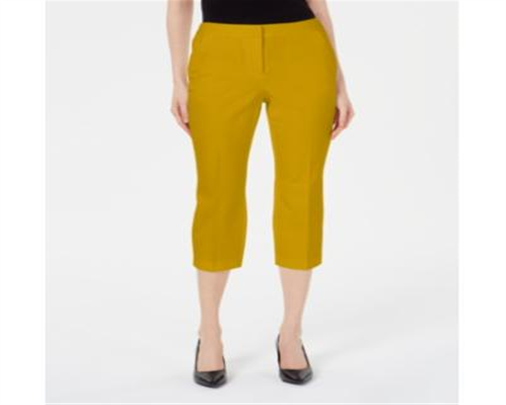 Alfani Women's Capri Pants Yellow Size 16 Petite