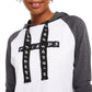 Modern Lux Junior's Friends Raglan Sleeve Hoodie White Size Medium