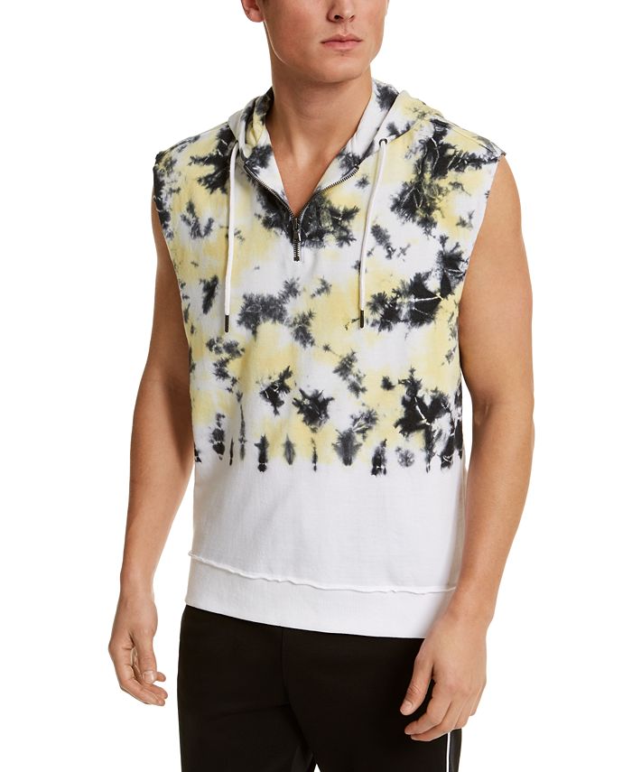 INC International Concepts Men's Fleece Tie Dye Hoodie White Size X-Large