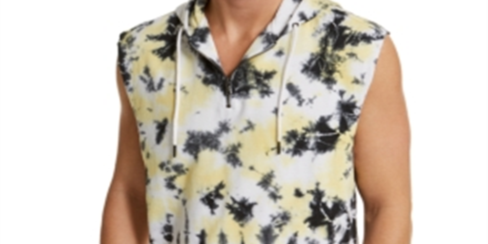 INC International Concepts Men's Fleece Tie Dye Hoodie White Size X-Large