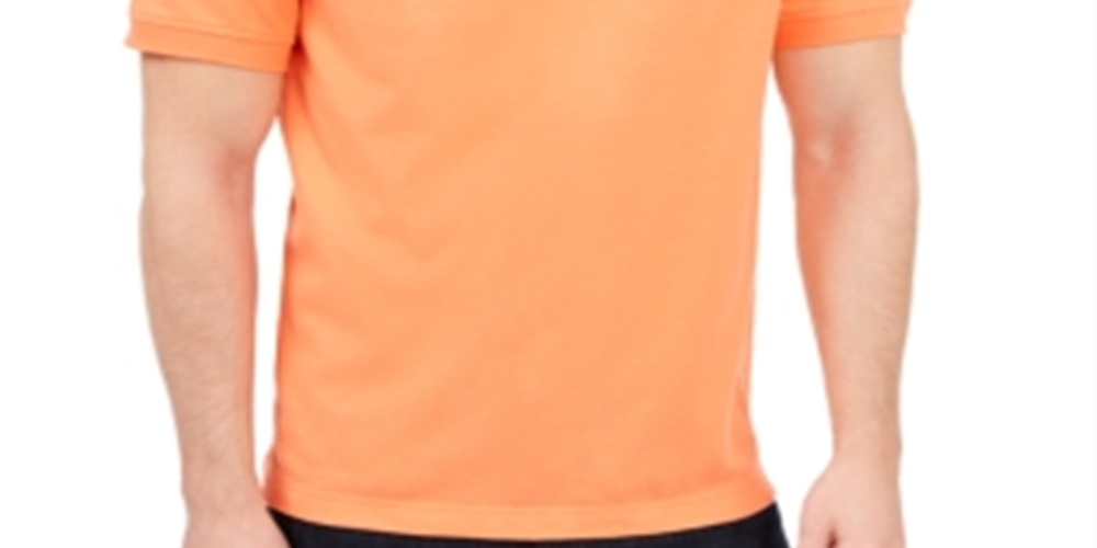 Club Room Men's Classic Fit Button Down Polo Orange Size X-Large