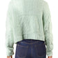 Free People Women's Merry Go Round Knit Sweater Green Size Small