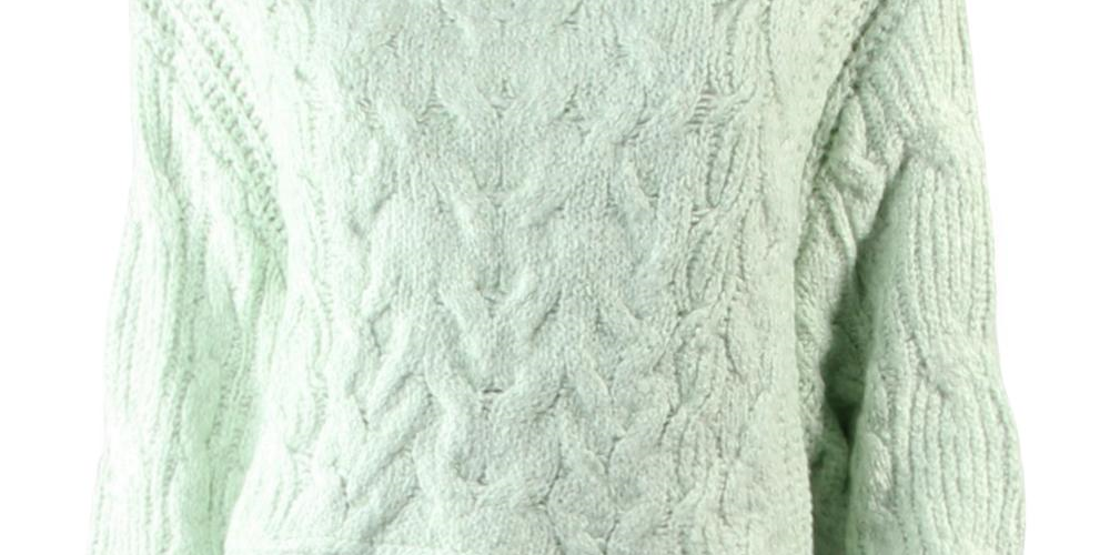 Free People Women's Merry Go Round Knit Sweater Green Size Small