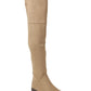 XOXO Women's Tristen Tall Studded Over the Knee Boots Brown Size 5.5