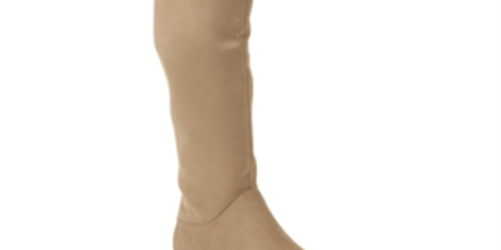 XOXO Women's Tristen Tall Studded Over the Knee Boots Brown Size 5.5