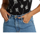 Billabong Women's Palm Tree New Soul Babe Crewneck Top Black Size M