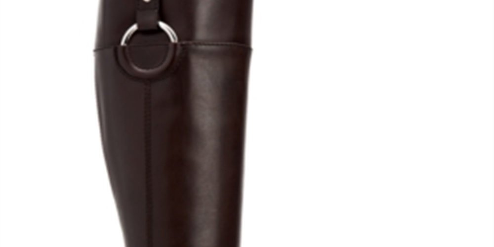 Alfani Women's Bexleyy Leather Knee Hgh Riding Boots Brown Size 7.5 M