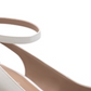 Sun + Stone Women's Miley Faux Leather Dressy Wedge Heels White Size 10 M