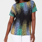 JM Collection Women's Embellished Dolman Sleeve Top Black Size Petite Small