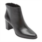 Rockport Women's Flex Gore Accent Camdyn Block Heel Zip up Leather Boots Black Size 8 M