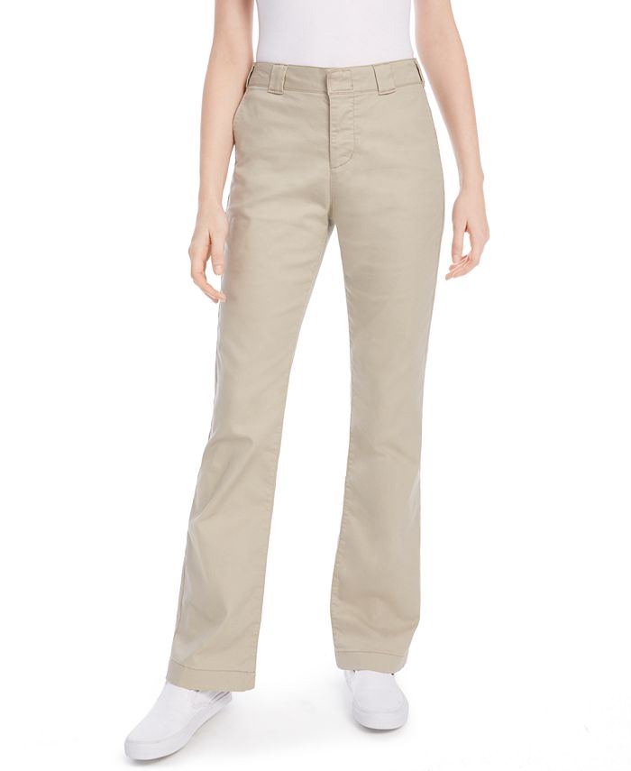 Dickies Junior's Flex Bootcut Trouser Pants Brown Size 15