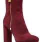 Michael Kors Women's Frenchie Leather Ankle Booties Red Size 8.5