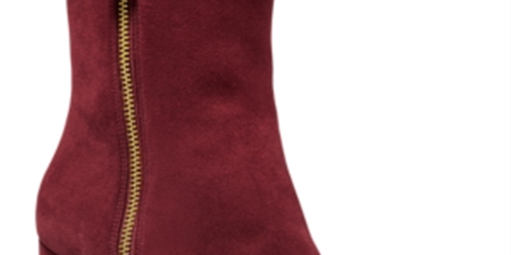 Michael Kors Women's Frenchie Leather Ankle Booties Red Size 8.5