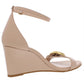 Coach Women's Odetta Wedge Sandal Beige Size 8M