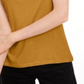 Maison Jules Women's Tie Back Solid T-Shirt Yellow Size Small
