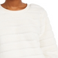 Crave Fame Junior's Faux Fur Sweatshirt Cream Size Medium