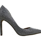 INC International Concepts Women's Kenjay4 Fabric Pointed Toe D-orsay Pumps Silver Size 6 M