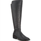 Material Girl Women's Darcell Leather Almond Toe Over Knee Fashion Boots Black Size 8 M