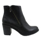 American Rag Women's Demitra Leather Almond Toe Ankle Fashion Boots Black Size 9 M