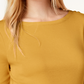 Charter Club Women's Pima Cotton Boat Neck Top Yellow Size X-Large