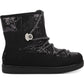 Guess Women's Logo Sparkle Insert Lace up Detail Cushioned Insulated Aylan Round Toe Snow Boots Black Size 9 M