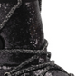 Guess Women's Logo Sparkle Insert Lace up Detail Cushioned Insulated Aylan Round Toe Snow Boots Black Size 9 M