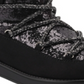 Guess Women's Logo Sparkle Insert Lace up Detail Cushioned Insulated Aylan Round Toe Snow Boots Black Size 9 M