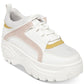Madden Girl Women's Sppice Fabric Low Top Lace up Fashion Shoes White Size 10 M