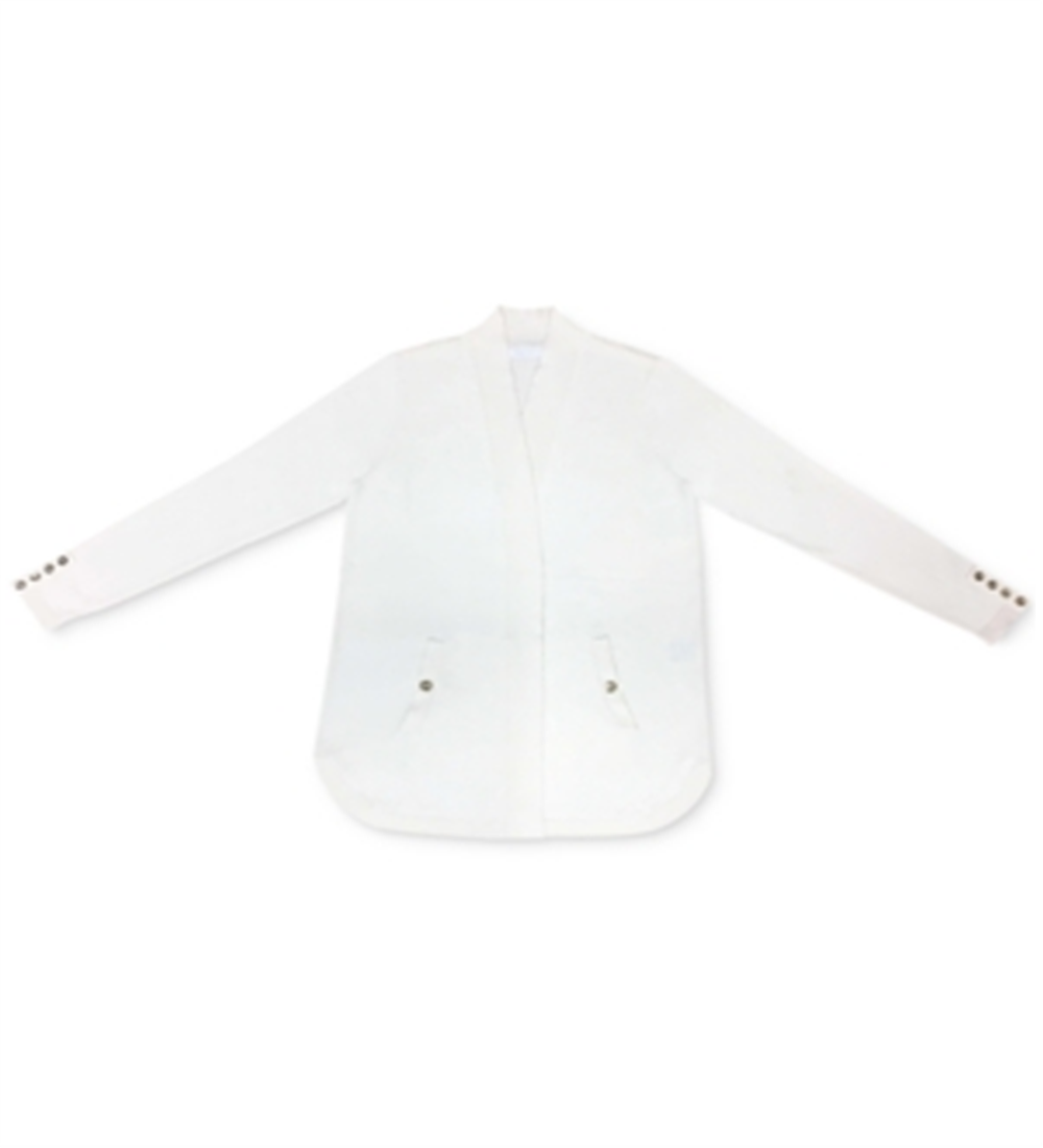 Charter Club Women's Solid Curved Hemline Cardigan Sweater White Size Small
