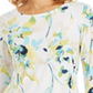 JM Collection Women's Printed 3/4 Sleeve Jacquard Top Green Size Small