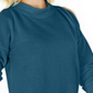 Ideology Women's Cold-Shoulder Vented Top Blue  Size L