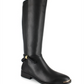 Nanette Lepore Women's Margaux Leather Pull on Riding Boots Black Size 8.5 M