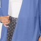 Charter Club Women's Geo Stitch Completer Sweater Cardigan Blue Size Petite Large
