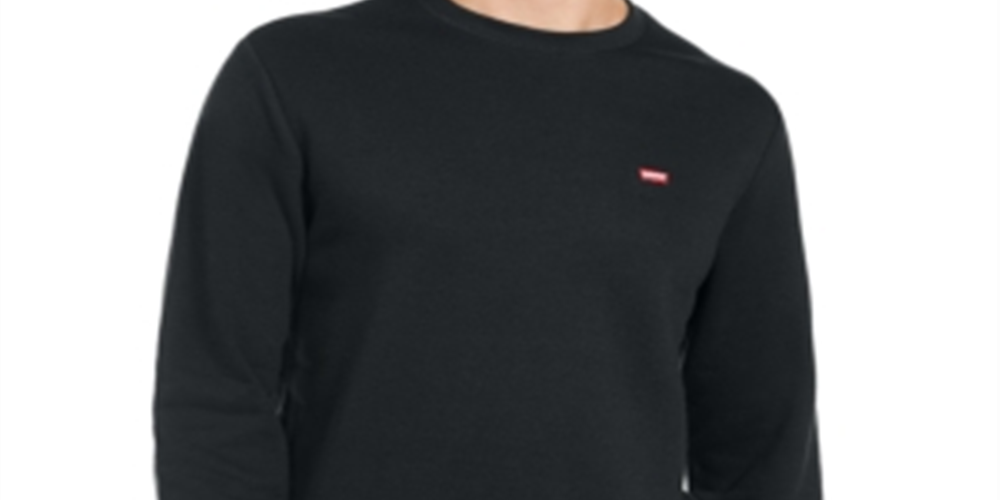 Levi's Men's Bailey Fleece Comfy Sweatshirt Black Size Small