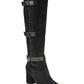 Franco Sarto Women's Knoll Suede Closed Toe Knee High Fashion Boots Black Size 5.5 M