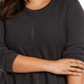Style & Co Women's Plus Seam Front Crew Neck Tunic Sweater Gray Size 1X