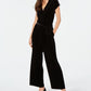 Alfani Women's Belted Velvet Jumpsuit Black Size Petite Large