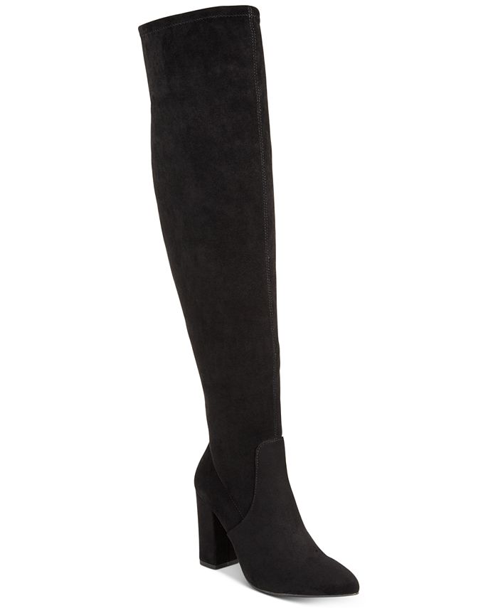 Material Girl Women's Bravy Closed Toe Over Knee Fashion Boots Black Size 9 M