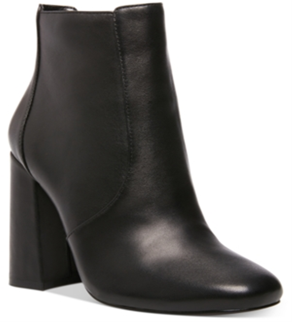 Steve Madden Women's Trix Leather Dress Ankle Boots Black Size -9.5 M