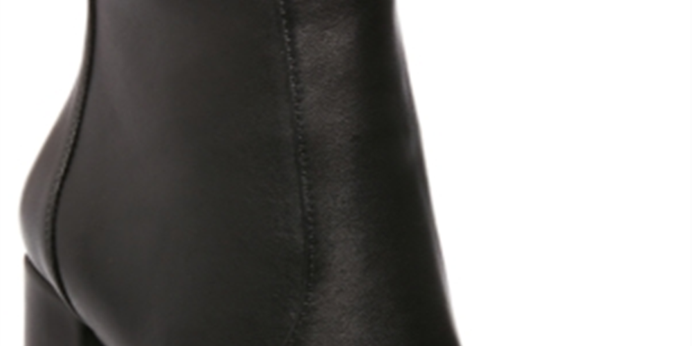 Steve Madden Women's Trix Leather Dress Ankle Boots Black Size -9.5 M