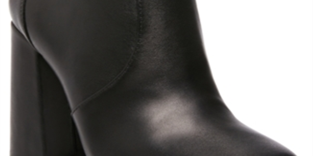 Steve Madden Women's Trix Leather Dress Ankle Boots Black Size -9.5 M