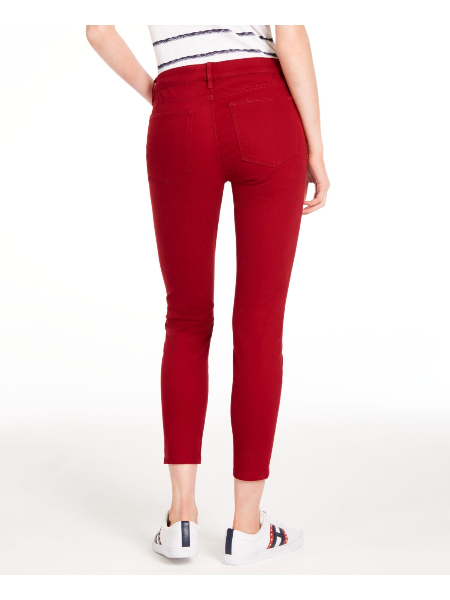 Tommy Hilfiger Women's Zippered Jeans Red Size 10