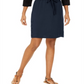 Style & Co Women's Drawstring Tencel Skort Blue Size Small