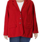 Ralph Lauren Women's Plus Sweater Knit Blazer Red Size 1X