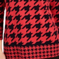 Charter Club Women's Houndstooth 3/4 Sleeve Top Red Size X-Small