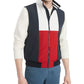 Tommy Hilfiger Men's Colorblock Yacht Outerwear Vest Red Multi Size S